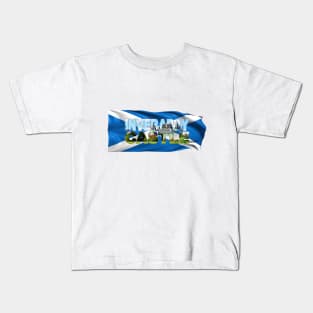 INVERARAY CASTLE - Scotland with Flag Kids T-Shirt